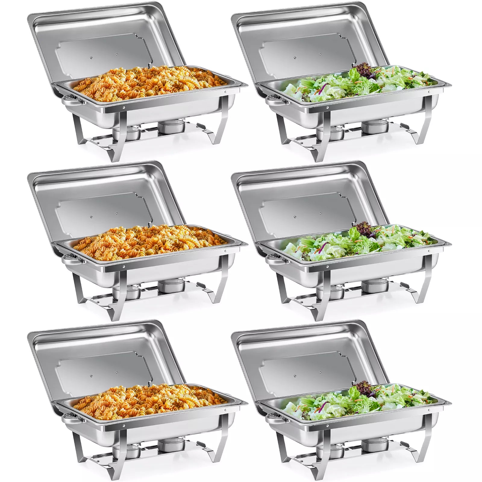 Large 6 Piece Chafing Dish Set - Luxicro