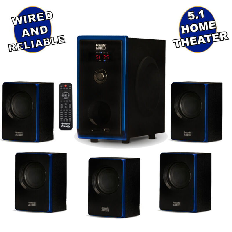 Wireless Home Theater 5.1 Speaker System Surround Sound - Luxicro