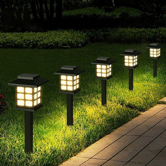Bright Outdoor Solar Garden Path Lights 12 Pack - Luxicro