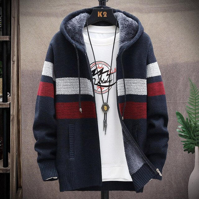 Relaxed Fit Striped Sweater - Luxicro