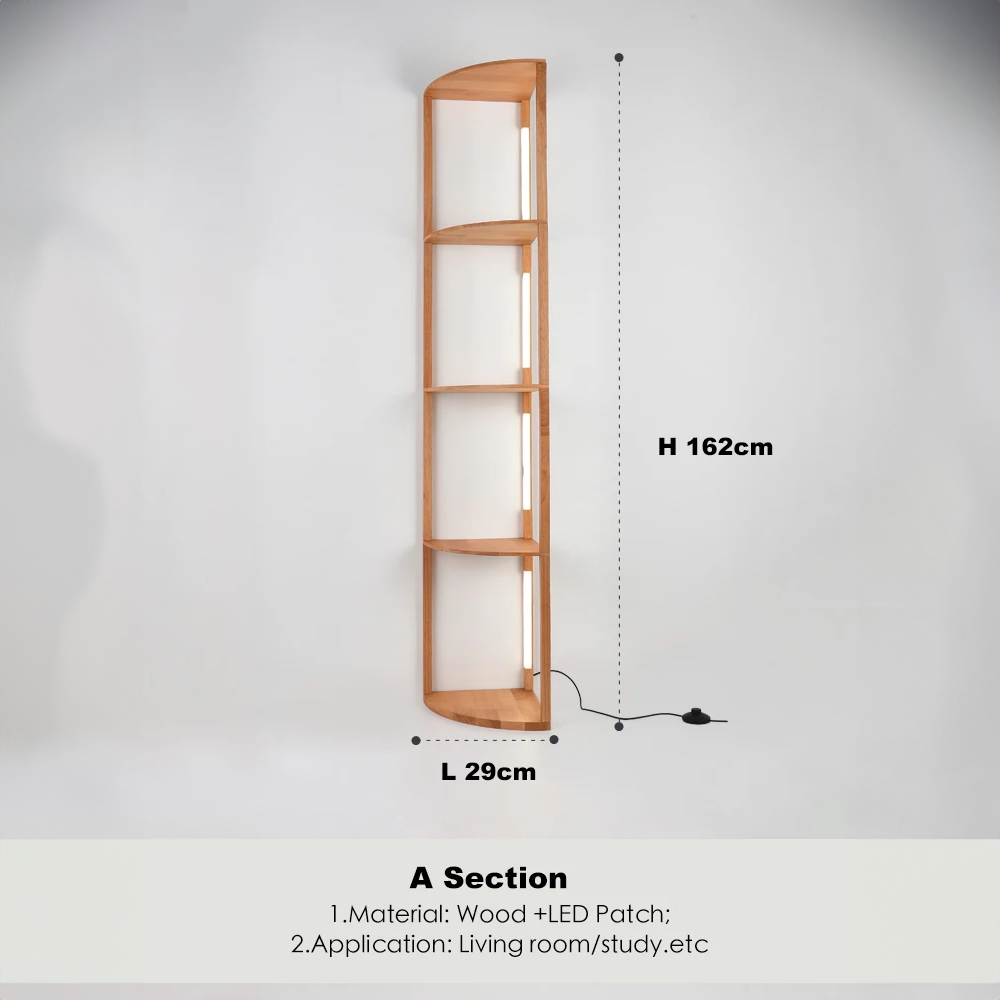 Reclaimed Wooden LED Shelf Light
