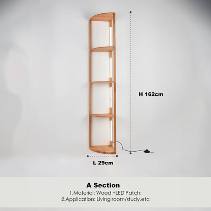 Reclaimed Wooden LED Shelf Light