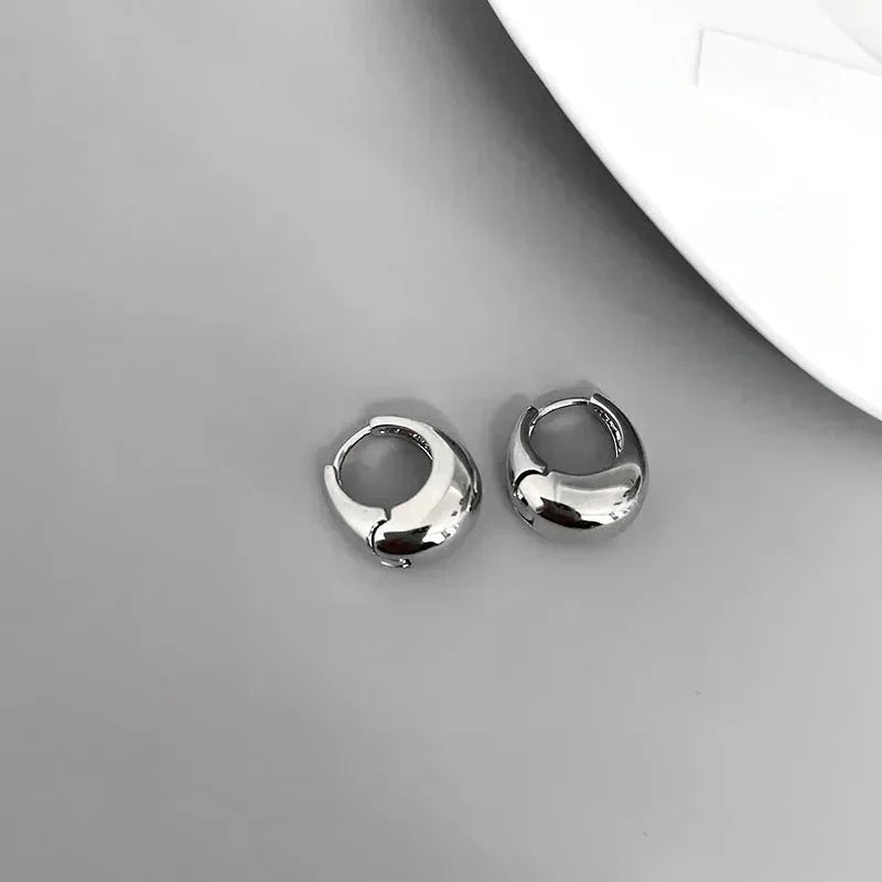 Classic Silver Close Fitting Earrings