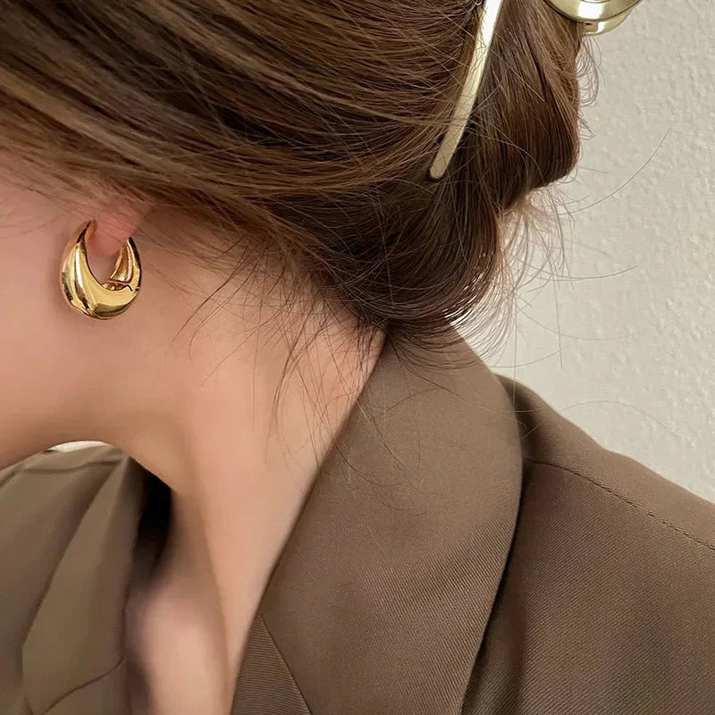 Classic Silver Close Fitting Earrings