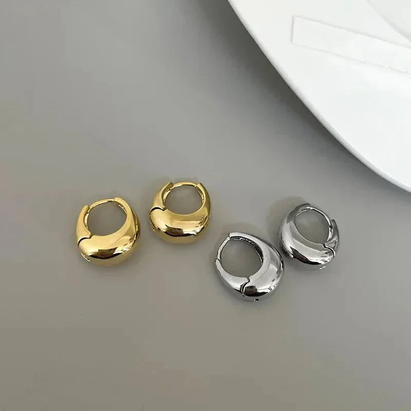 Classic Silver Close Fitting Earrings