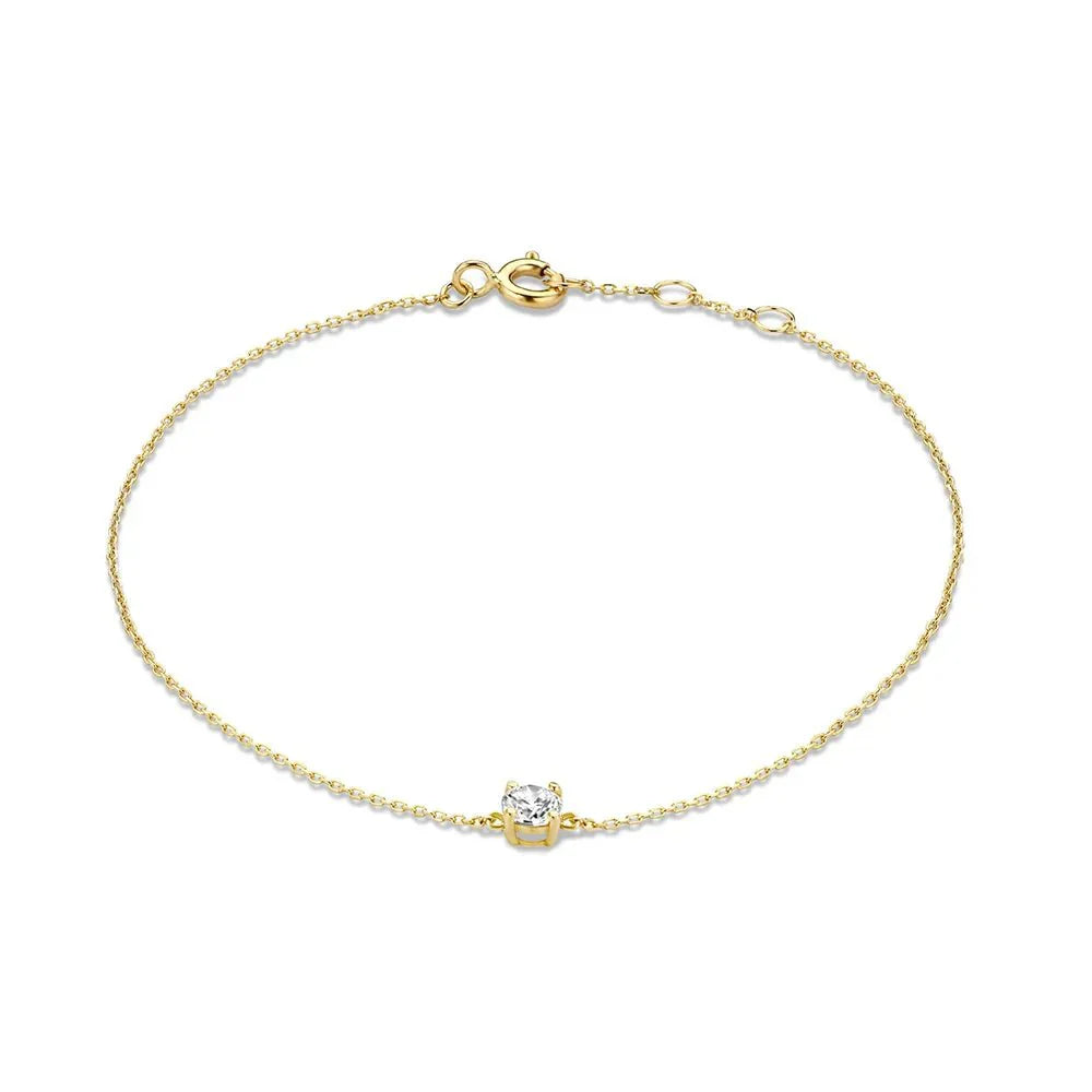 Elegant Silver Genuine Diamond Cuff Bracelet - Luxicro