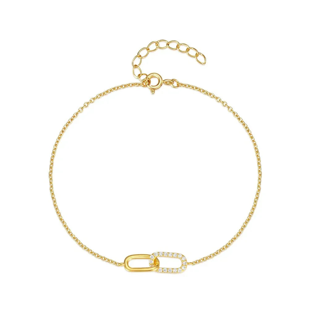 Elegant Silver Diamond Chain Bracelet