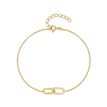 Elegant Silver Diamond Chain Bracelet
