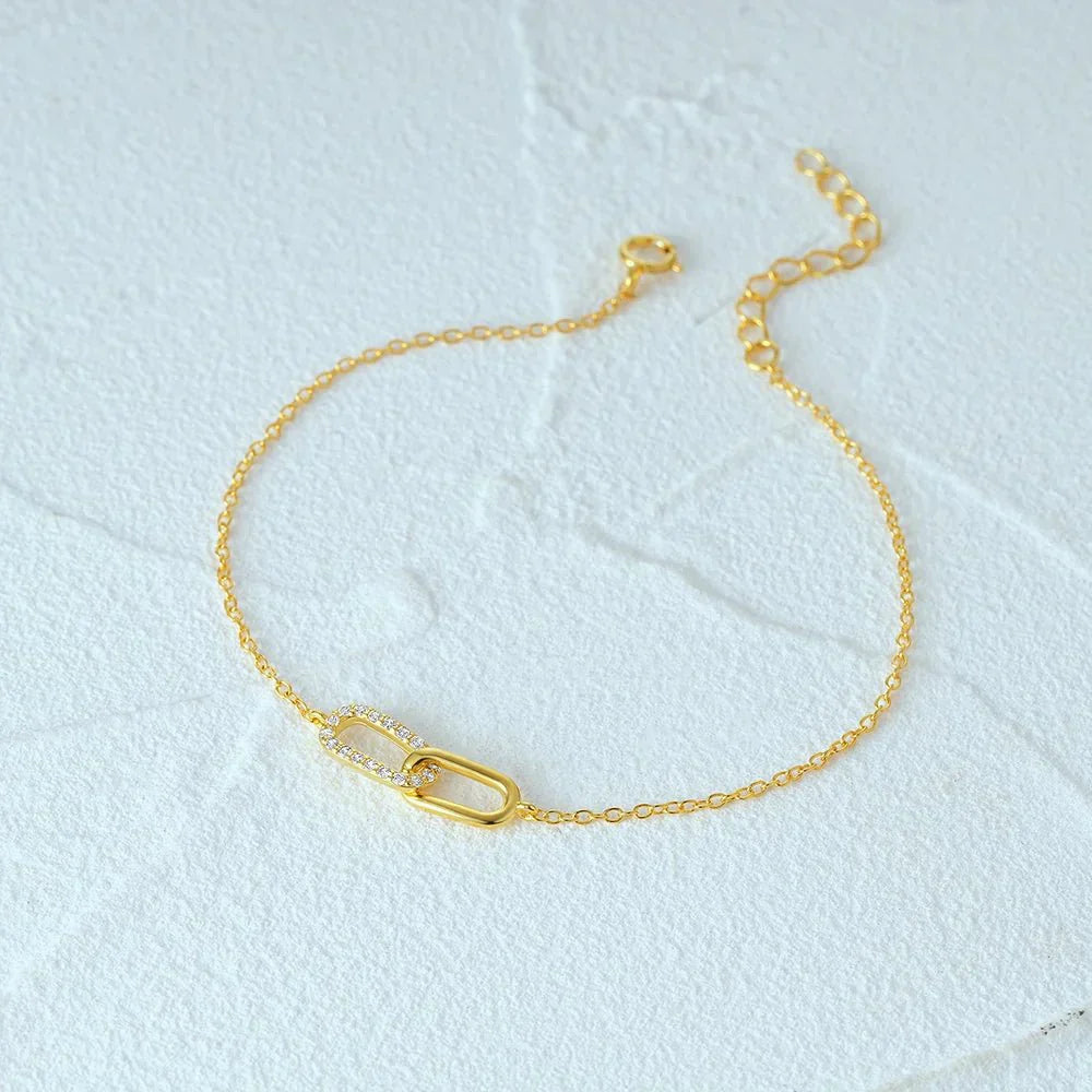 Elegant Silver Diamond Chain Bracelet