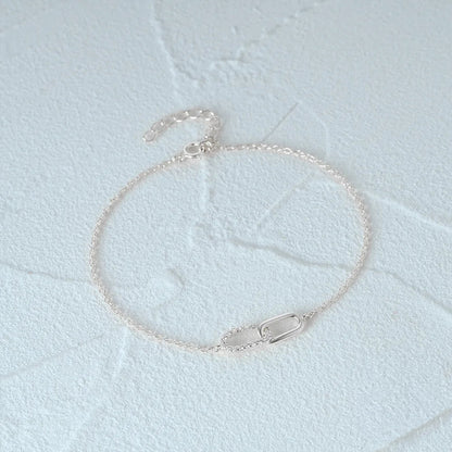 Elegant Silver Diamond Chain Bracelet