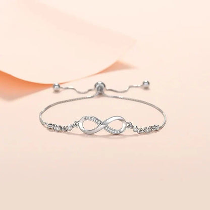 Beautiful Silver Heart Diamond Bangle Bracelet