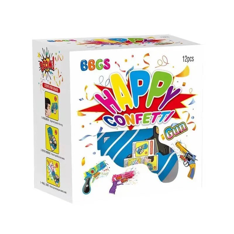Colorful Easy Pop Confetti Launcher - Luxicro