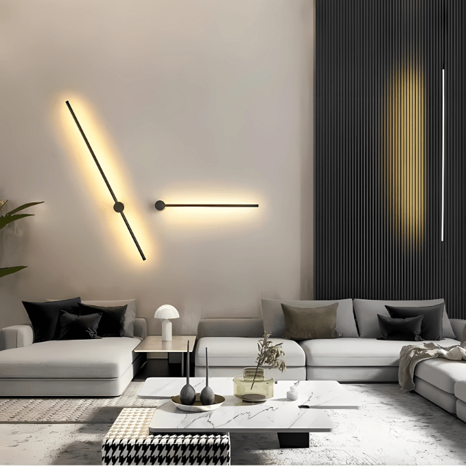 Contemporary Black LED Wall Lamp