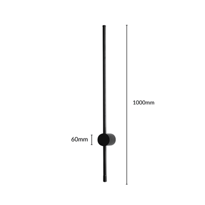 Contemporary Black LED Wall Lamp