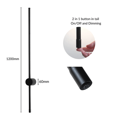 Contemporary Black LED Wall Lamp