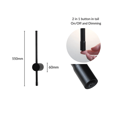 Contemporary Black LED Wall Lamp