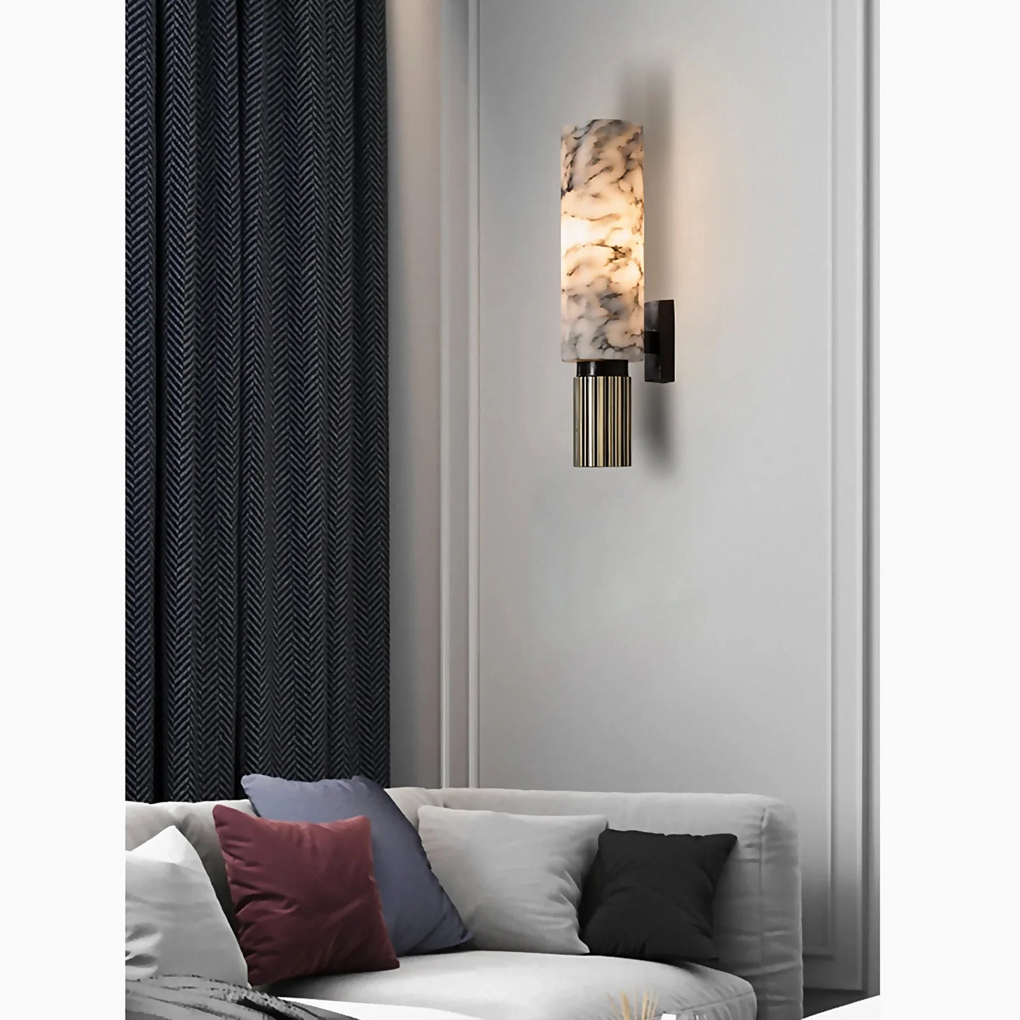 Elegant Stone Wall Light Fixture