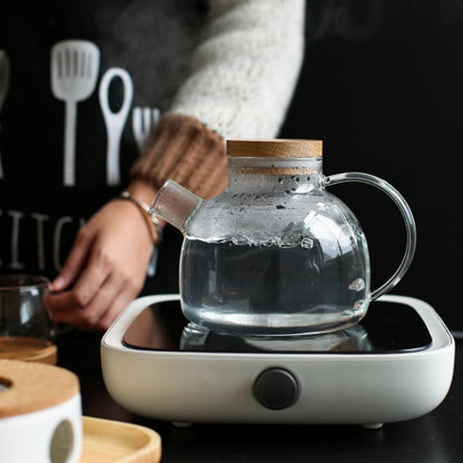 Elegant Clear Glass Teapot Set