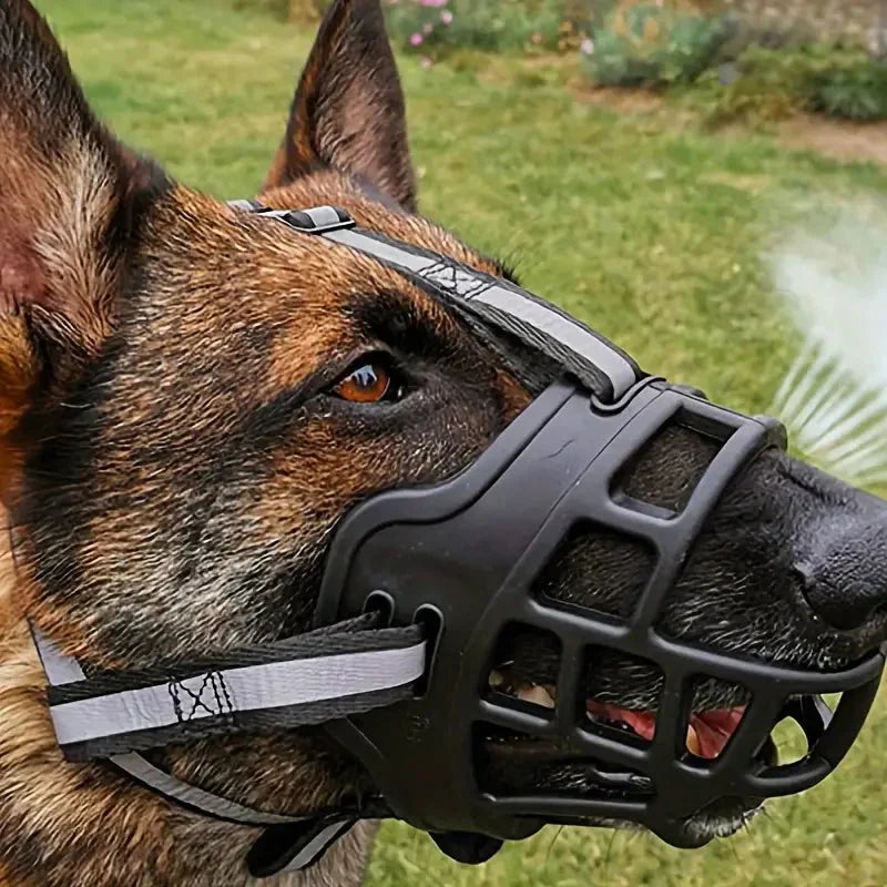 Comfortable Dog Muzzle With Adjustable Straps For Secure Fit - Luxicro