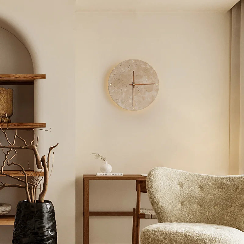 Contemporary LED Clock Wall Lamp - Luxicro