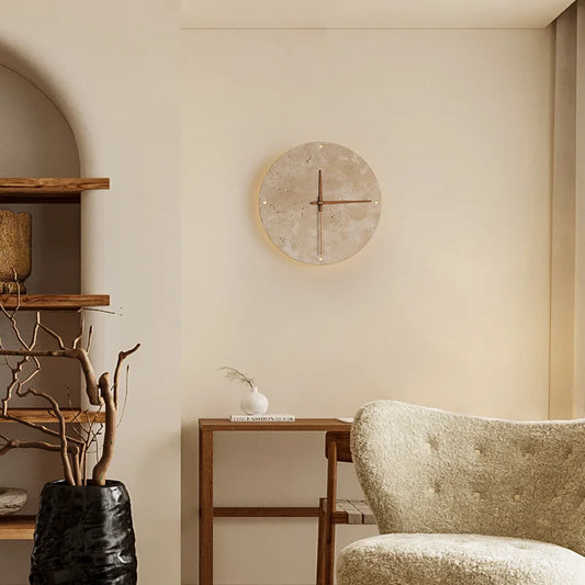 Contemporary LED Clock Wall Lamp - Luxicro