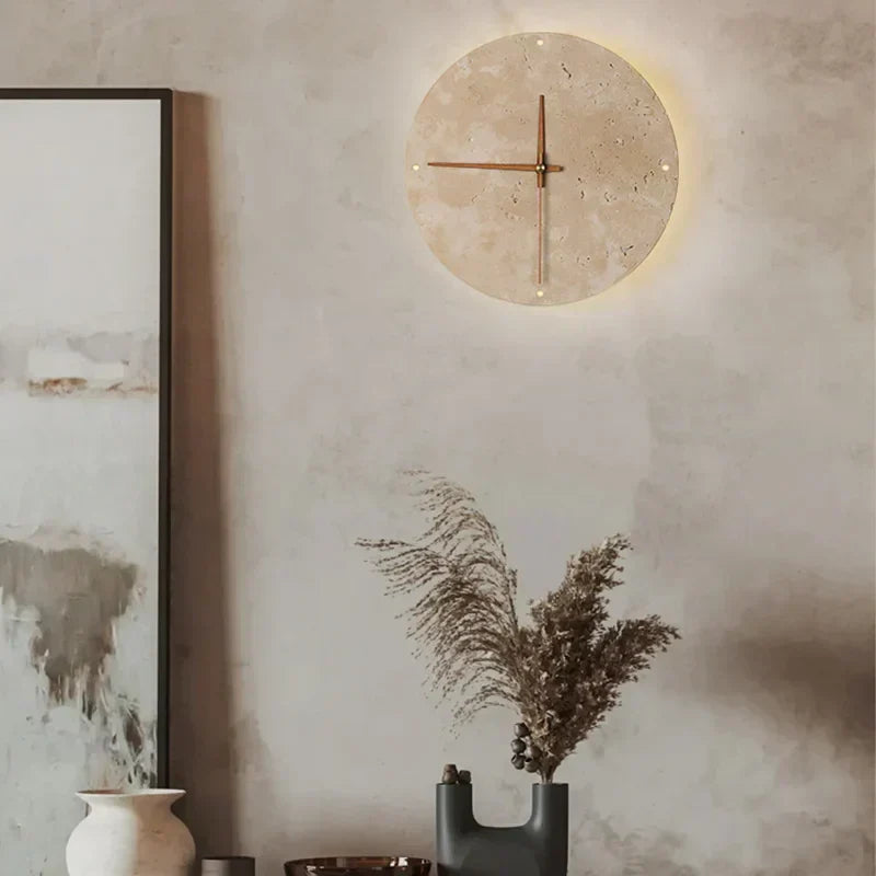 Contemporary LED Clock Wall Lamp
