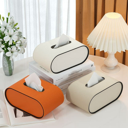 Premium Genuine Leather Tissue Holder