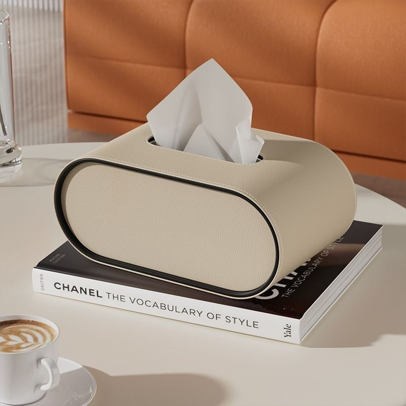 Premium Genuine Leather Tissue Holder