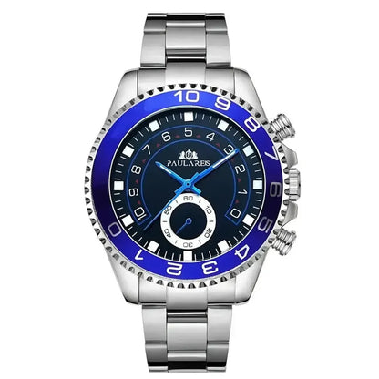 Men's 44mm Stainless Steel Automatic Sports Watch