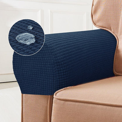Elastic Armchair Armrest Protectors, Set of 2, Red - Luxicro