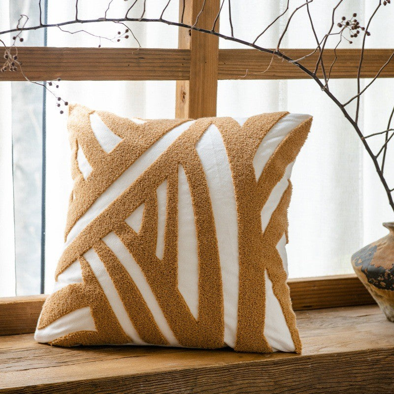 Modern Living Room Sofa Cover | Plain Soft Cushion Pillowcase