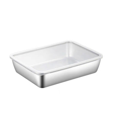 Contemporary Silver Metal Fruit Bowl