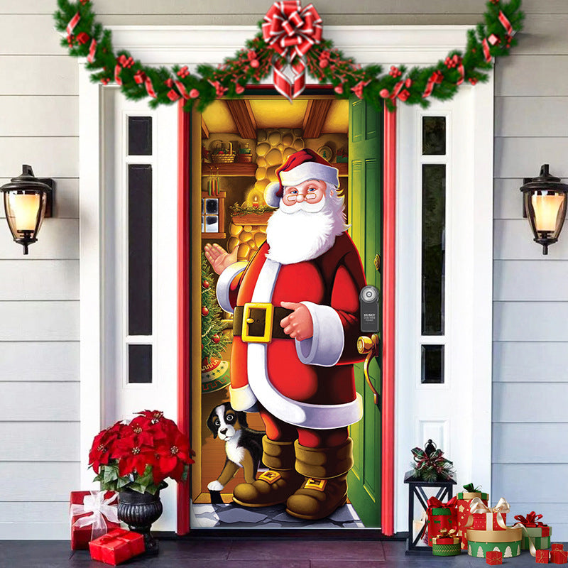 Fun Holiday Elf Door Decoration Wrap