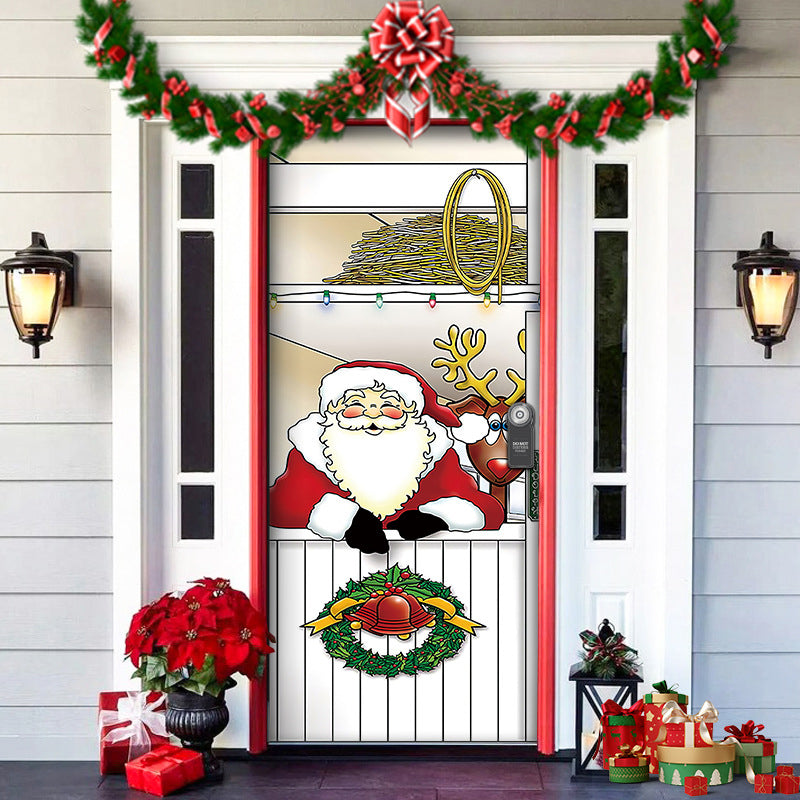 Fun Holiday Elf Door Decoration Wrap