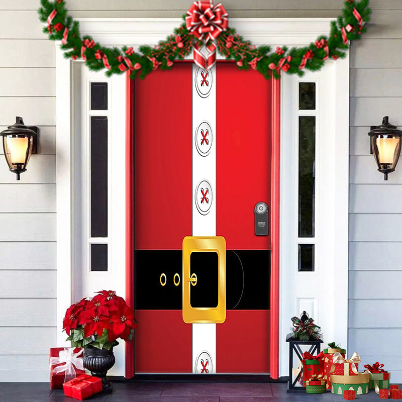 Fun Holiday Elf Door Decoration Wrap