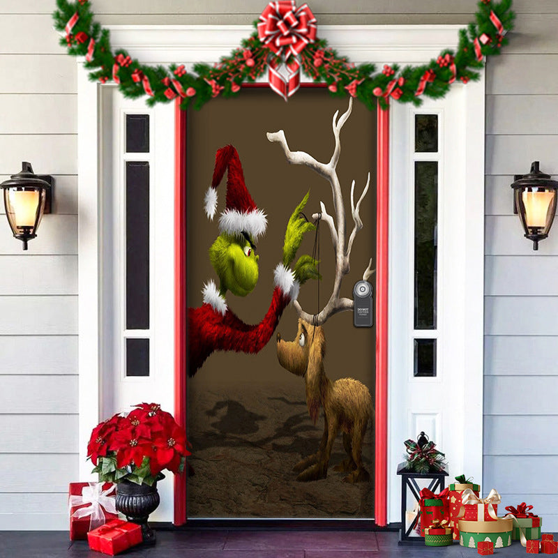 Fun Holiday Elf Door Decoration Wrap
