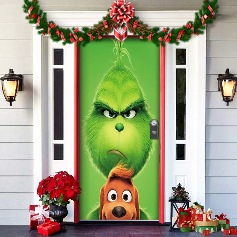 Fun Holiday Elf Door Decoration Wrap