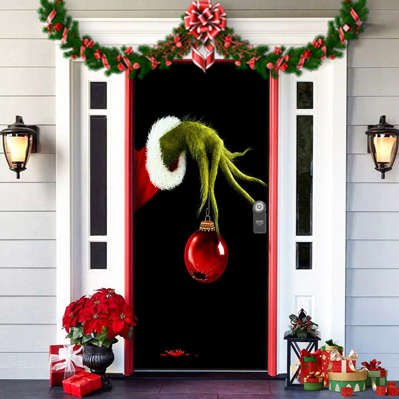 Fun Holiday Elf Door Decoration Wrap