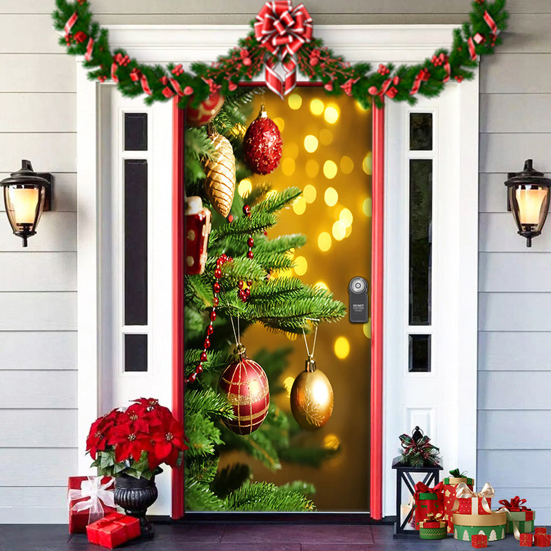 Fun Holiday Elf Door Decoration Wrap - Luxicro