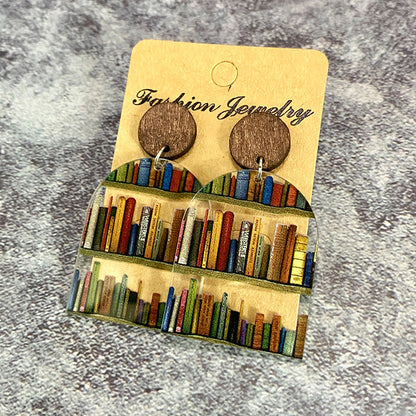 Rustic Wooden Dangle Earrings - Luxicro