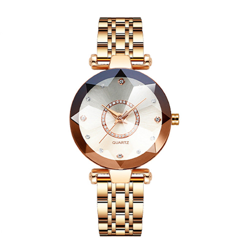 Glossy Crystal Ladies Water Proof Wrist Watch - Luxicro