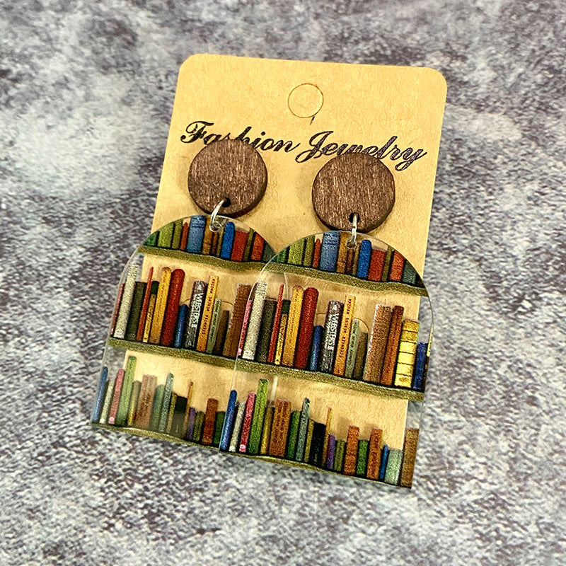 Natural Tree Book Dangle Earrings - Luxicro