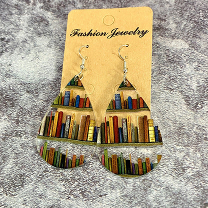 Rustic Wooden Dangle Earrings