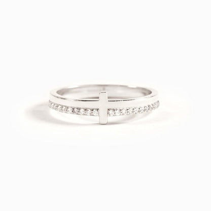 Trendy Motivational Cross Ring