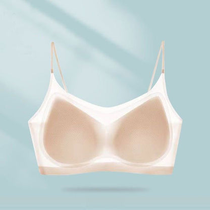 Slim Cooling Bra Made of Breathable Silk Fabric
