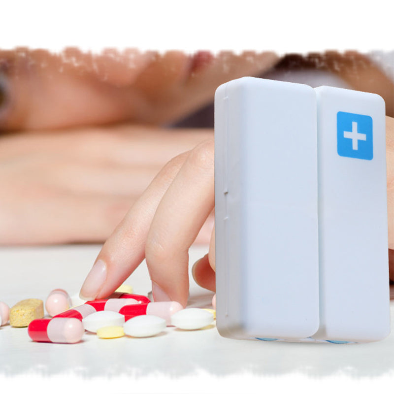 Compact 7 Compartment Travel Pill Case Box