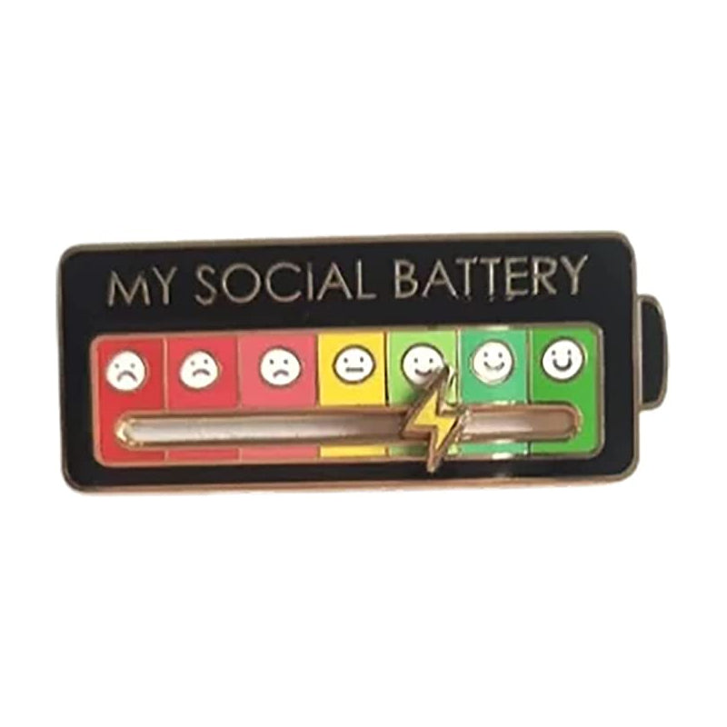 Fun Emotional State Pin Badge - Luxicro