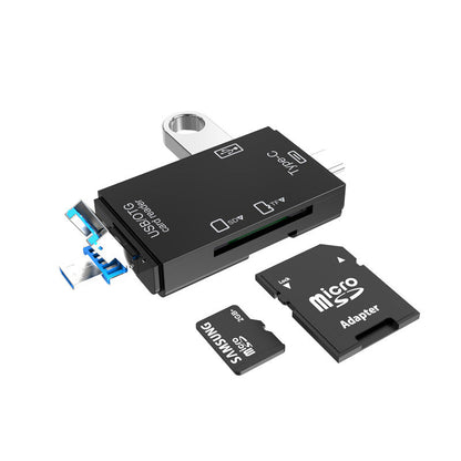 Versatile 6-in-1 USB Card Reader