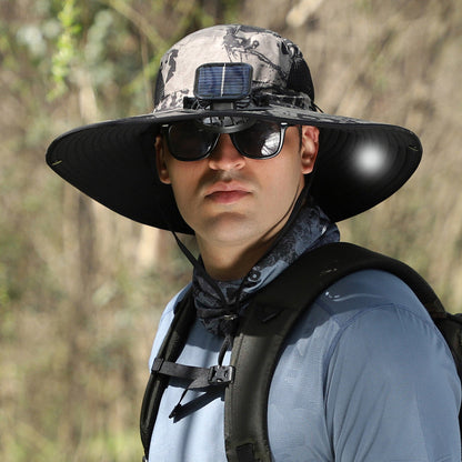 Breathable Sports Fishing Hat with Cooling Fan