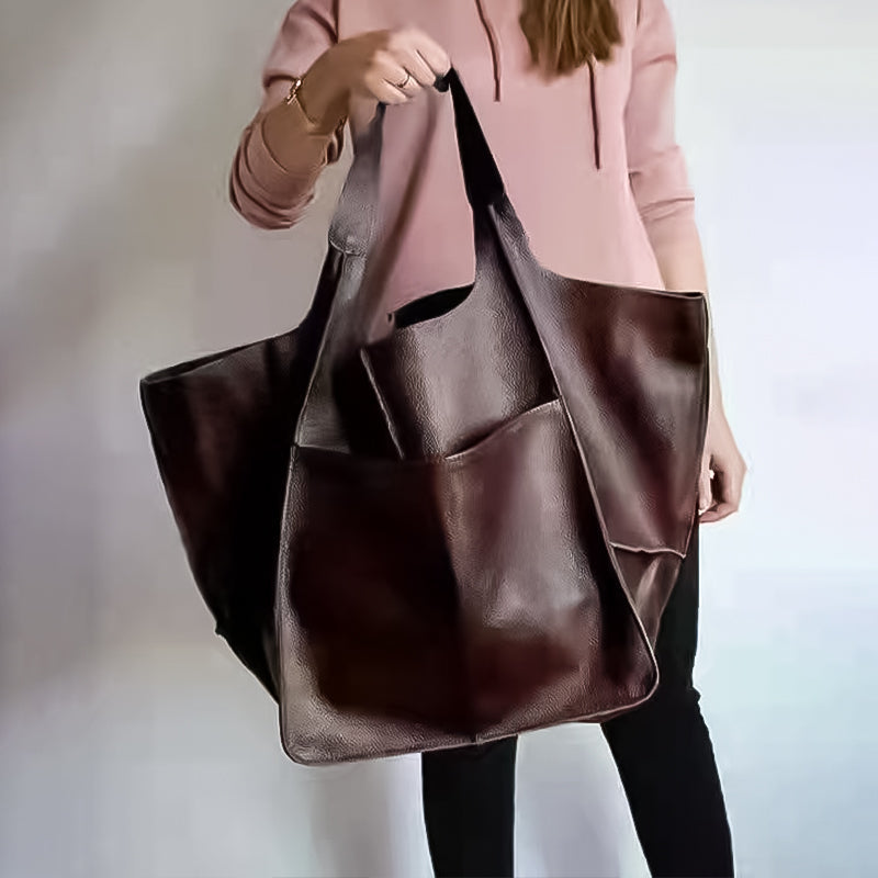 Big Genuine Leather Handbag for Ladies